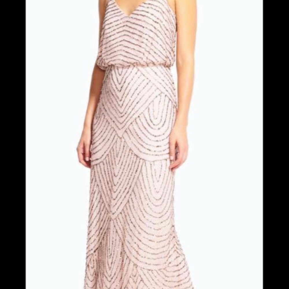 Blush beaded gown.